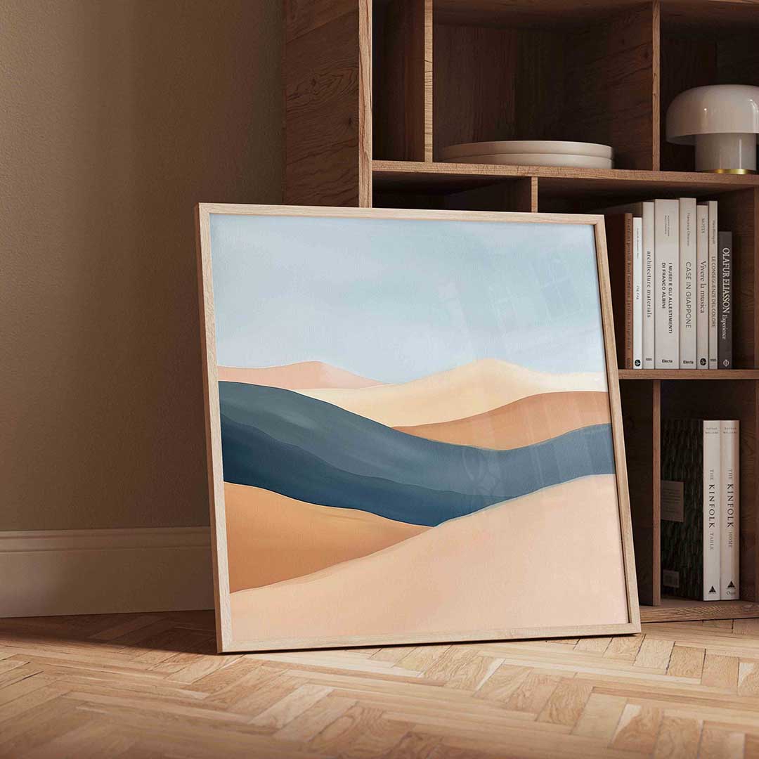 Zandduinen en lucht Poster