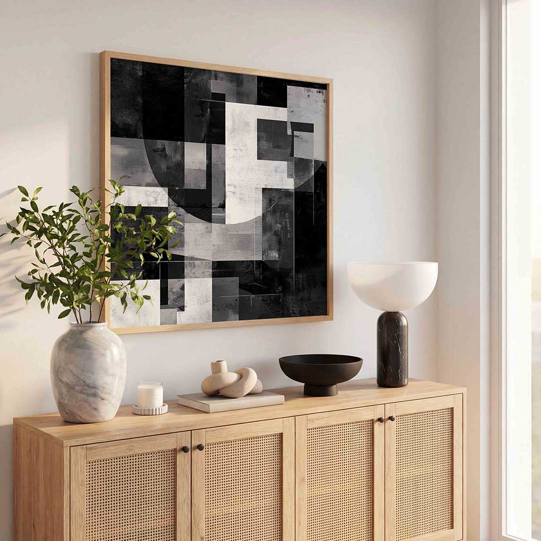 Abstracte geometrische vormen Poster