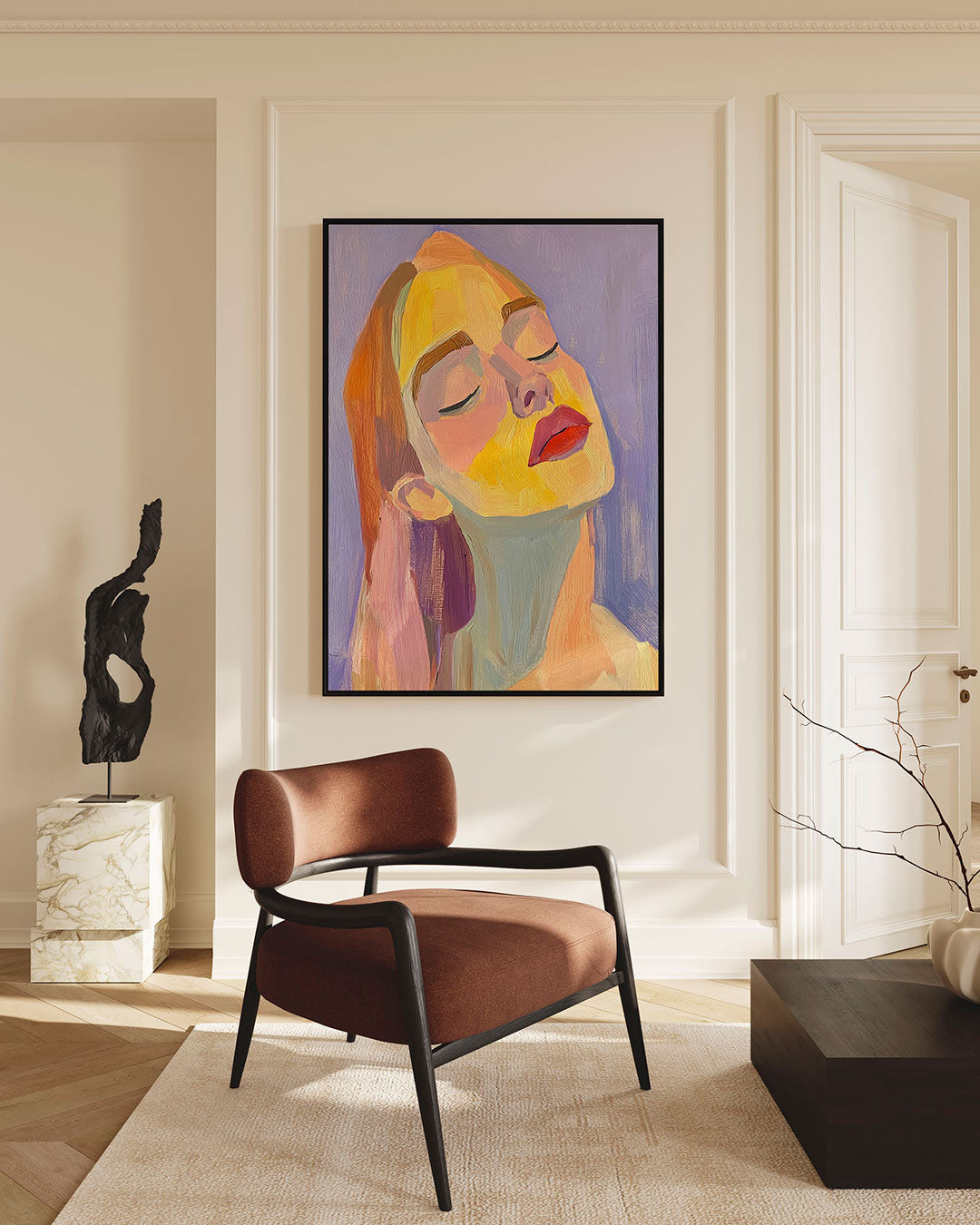 Kleurrijk portret Kunstwerk