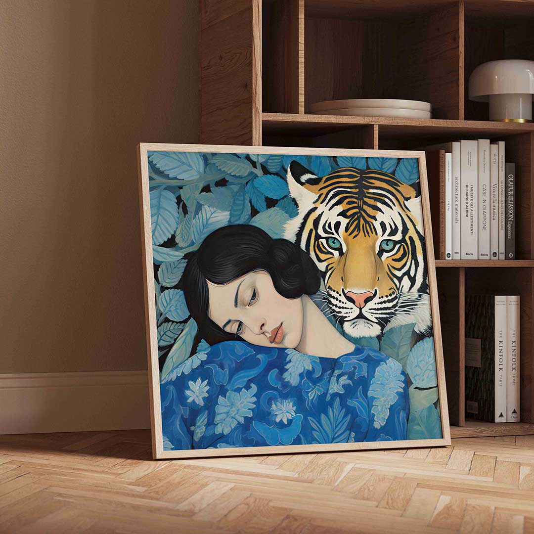Vrouw met tijger Poster