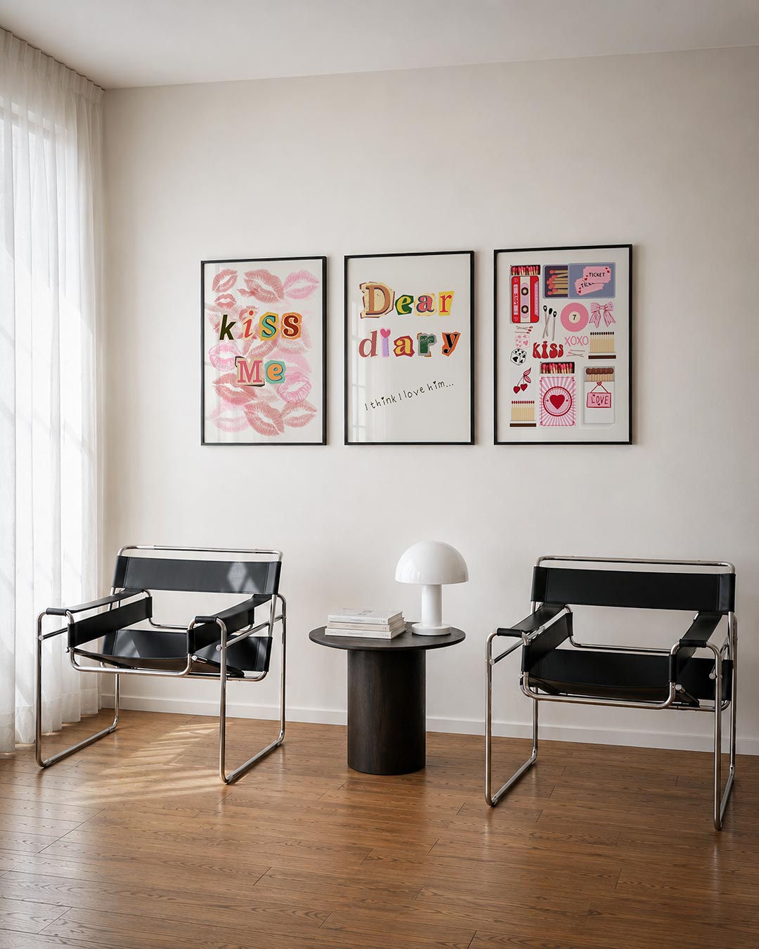 Lippen en letters Posterset