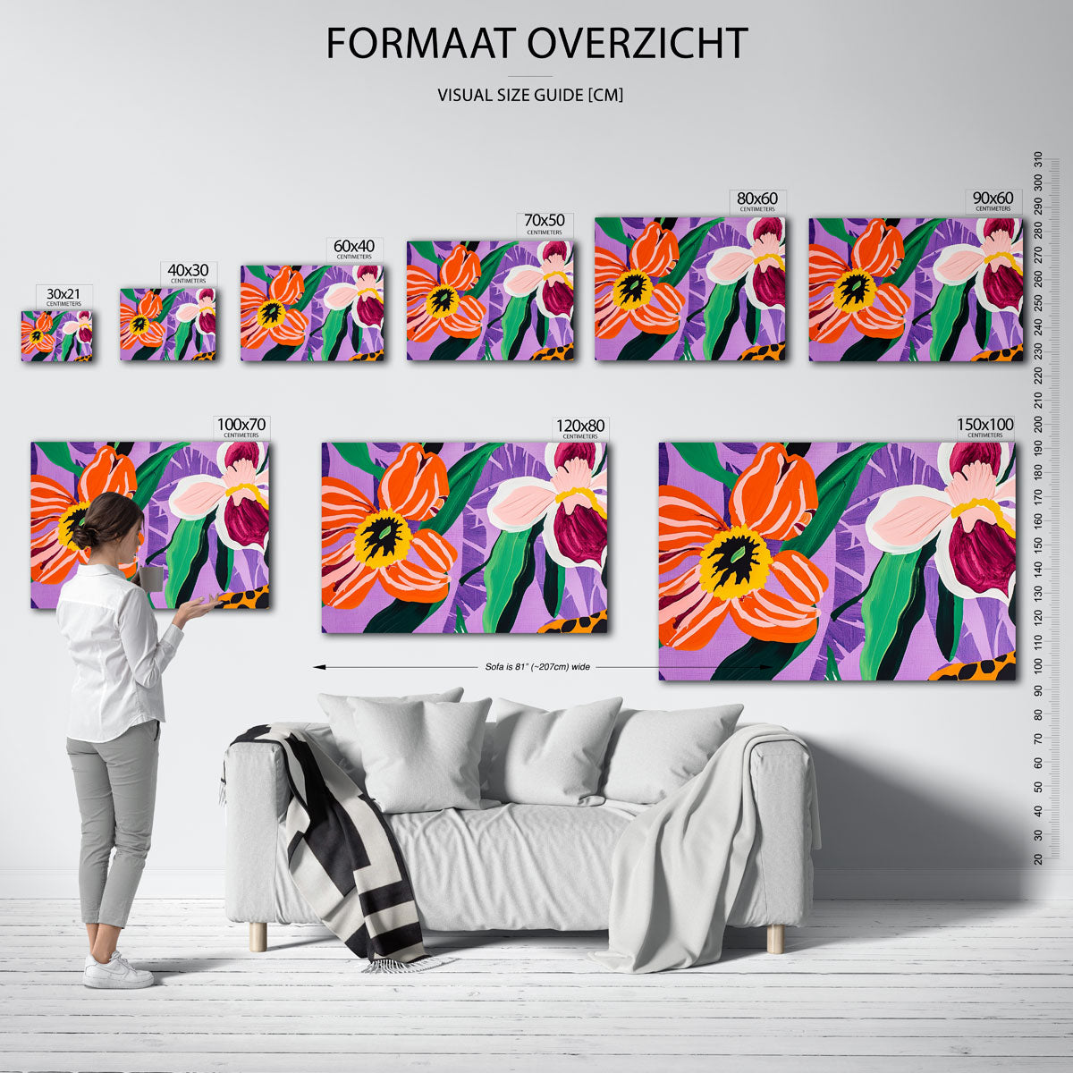 Bloemen en bladeren Poster
