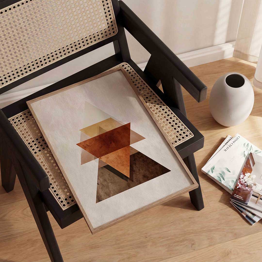 Geometrische driehoeken Poster
