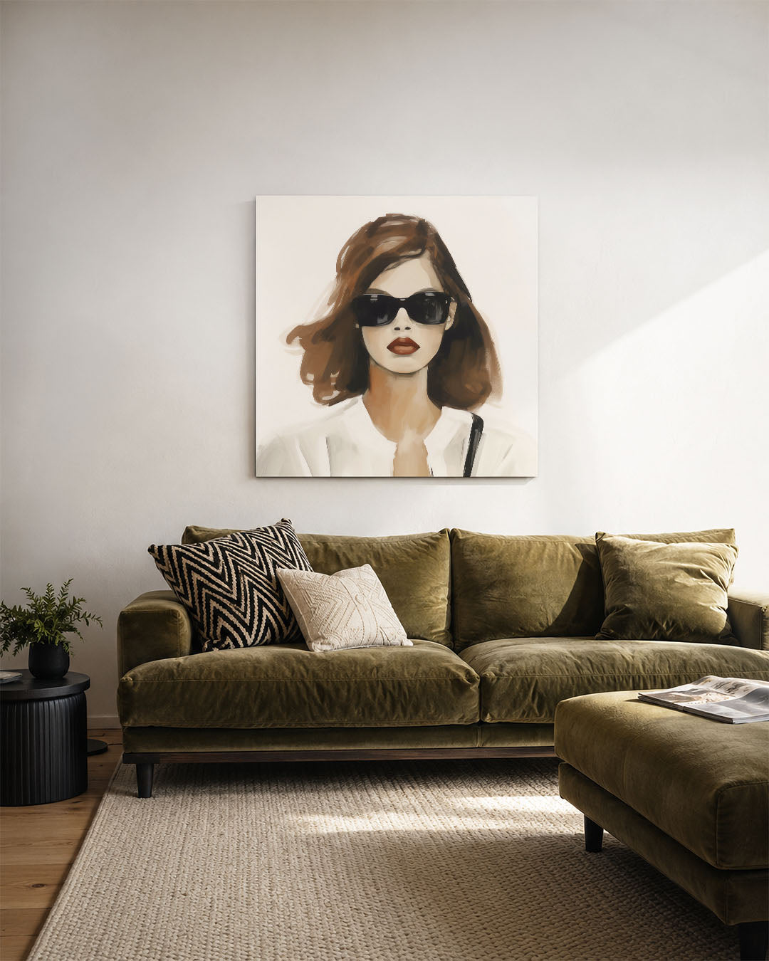 Stijlvolle vrouw Kunstwerk