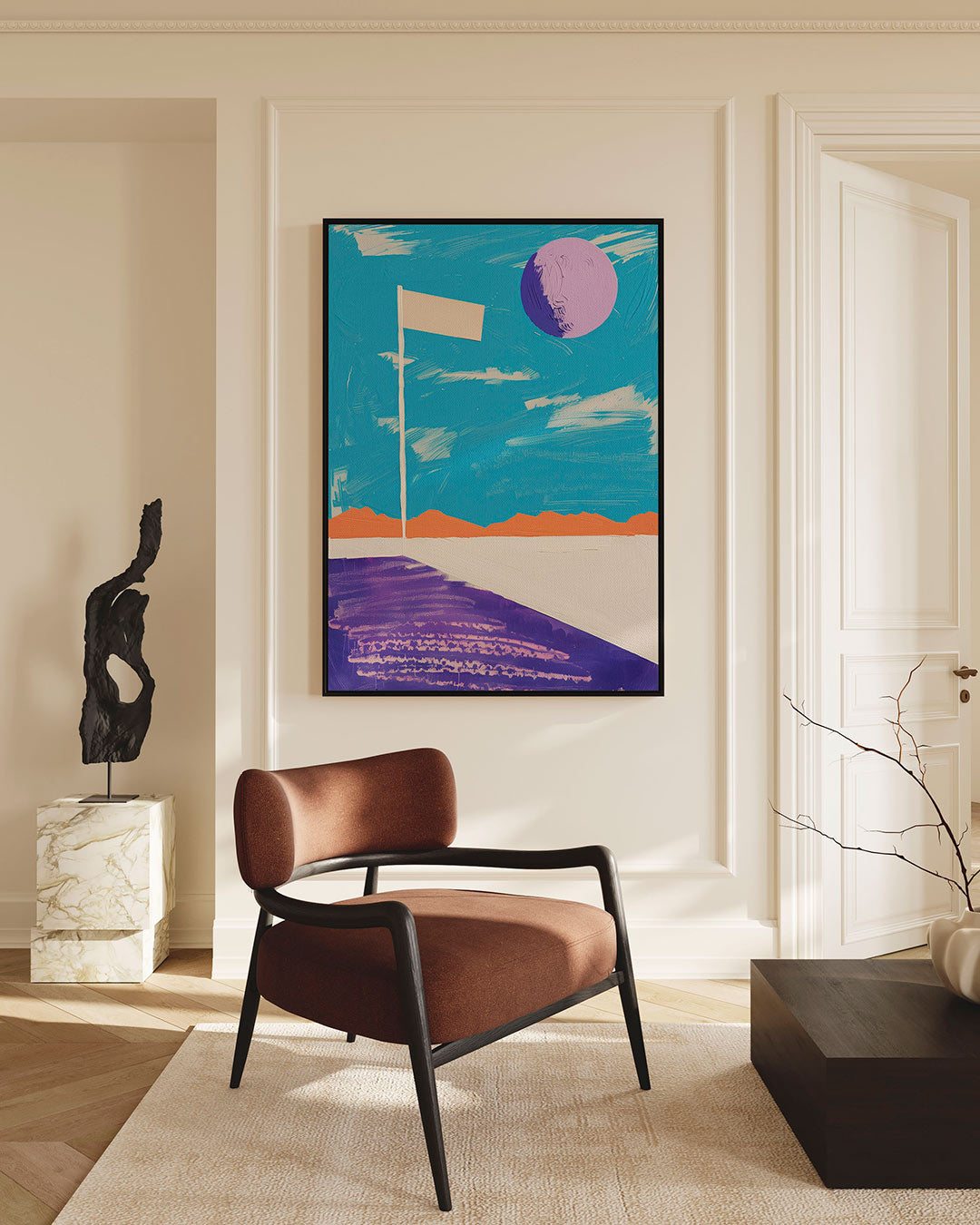 Geometrische kleurencompositie Kunstwerk