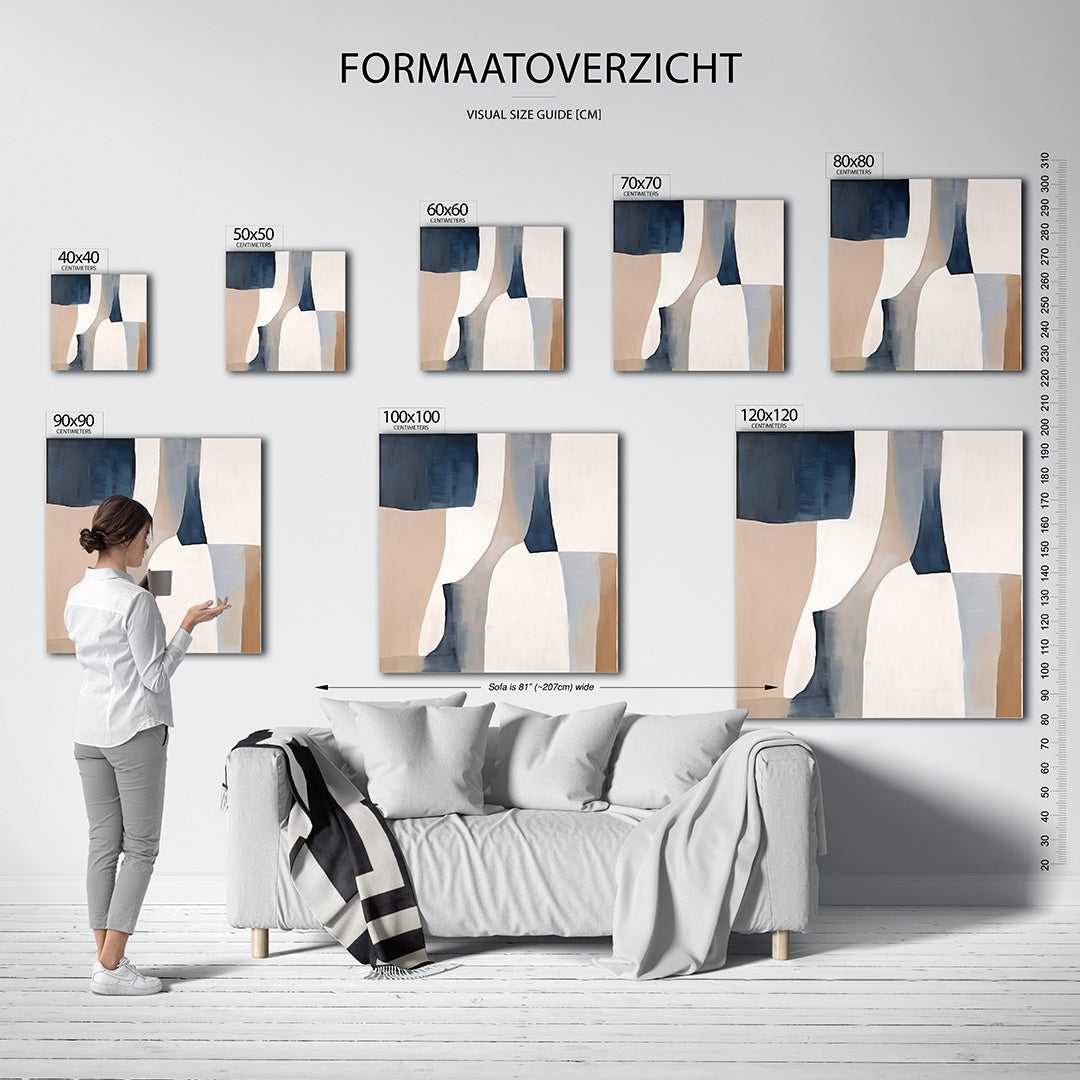 Organische vormen compositie Kunstwerk