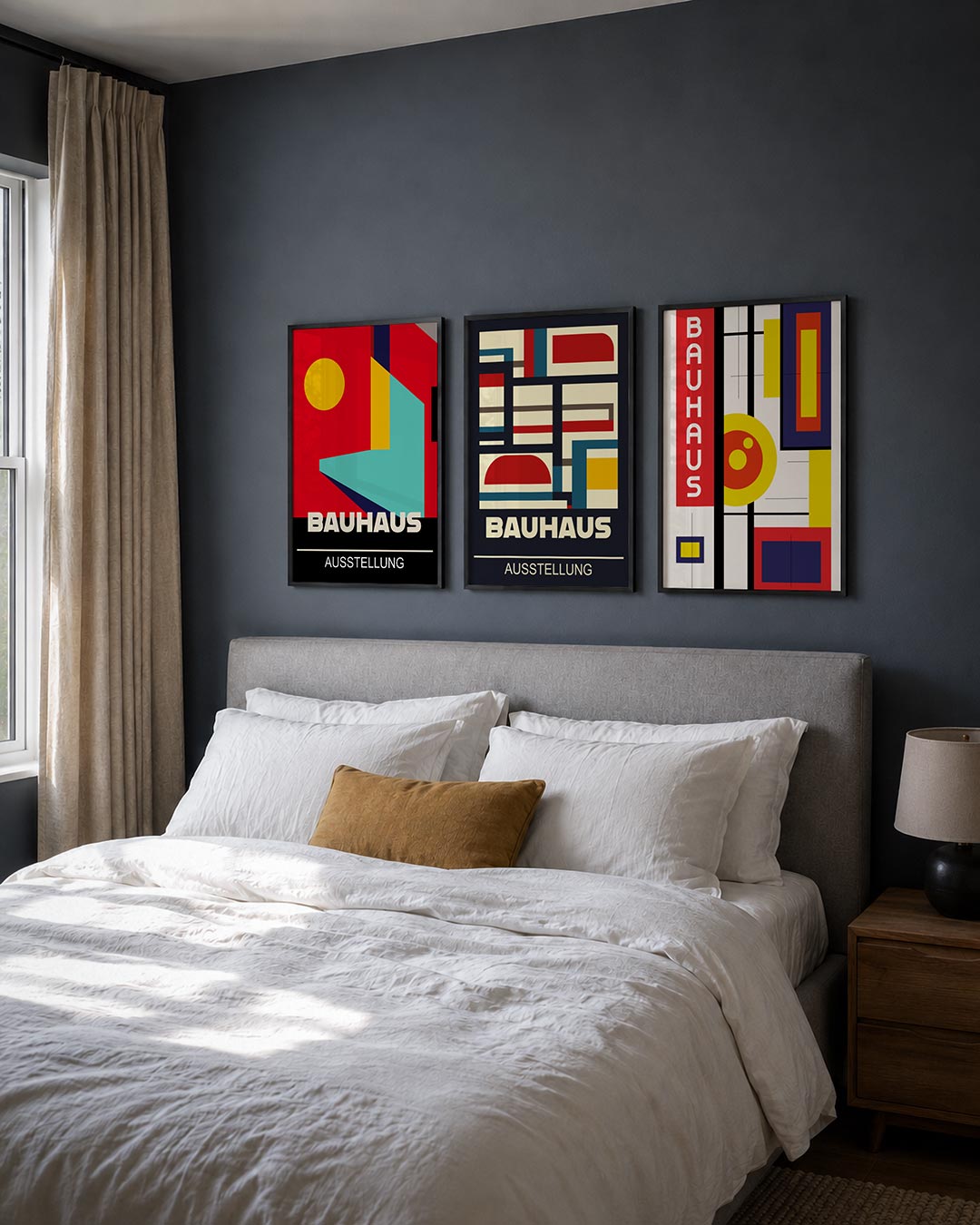 Kleurrijke vlakverdeling Posterset