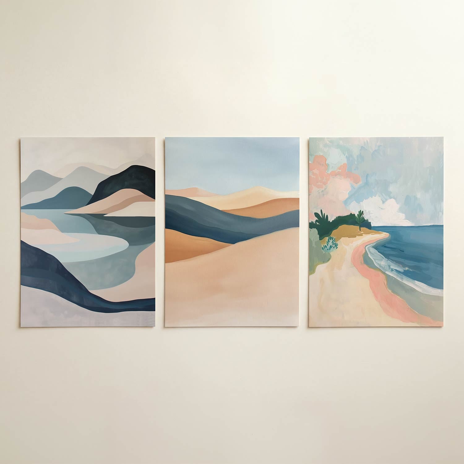 Zachte landschapvlakken Posterset