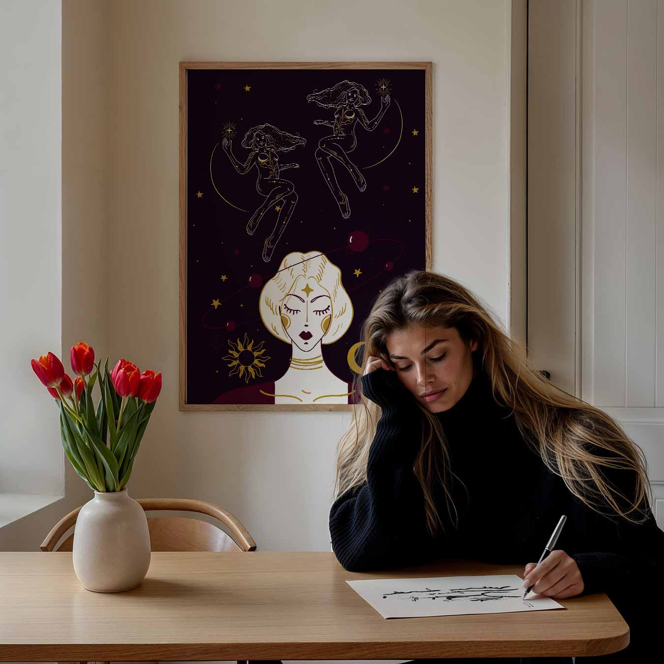 Mystieke Vrouwelijke Kracht Poster-WallArtistic