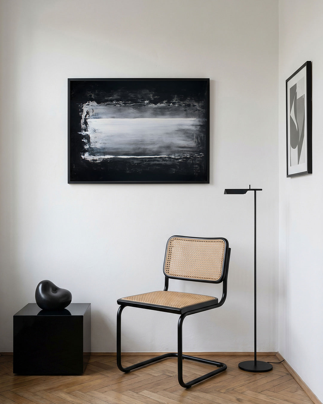 Abstracte zwart wit compositie Poster
