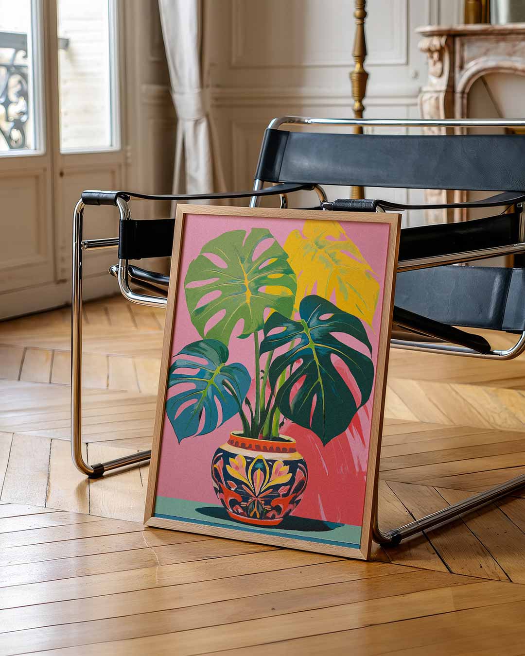 Tropische Bladeren in Vrolijke Kleuren Poster-WallArtistic