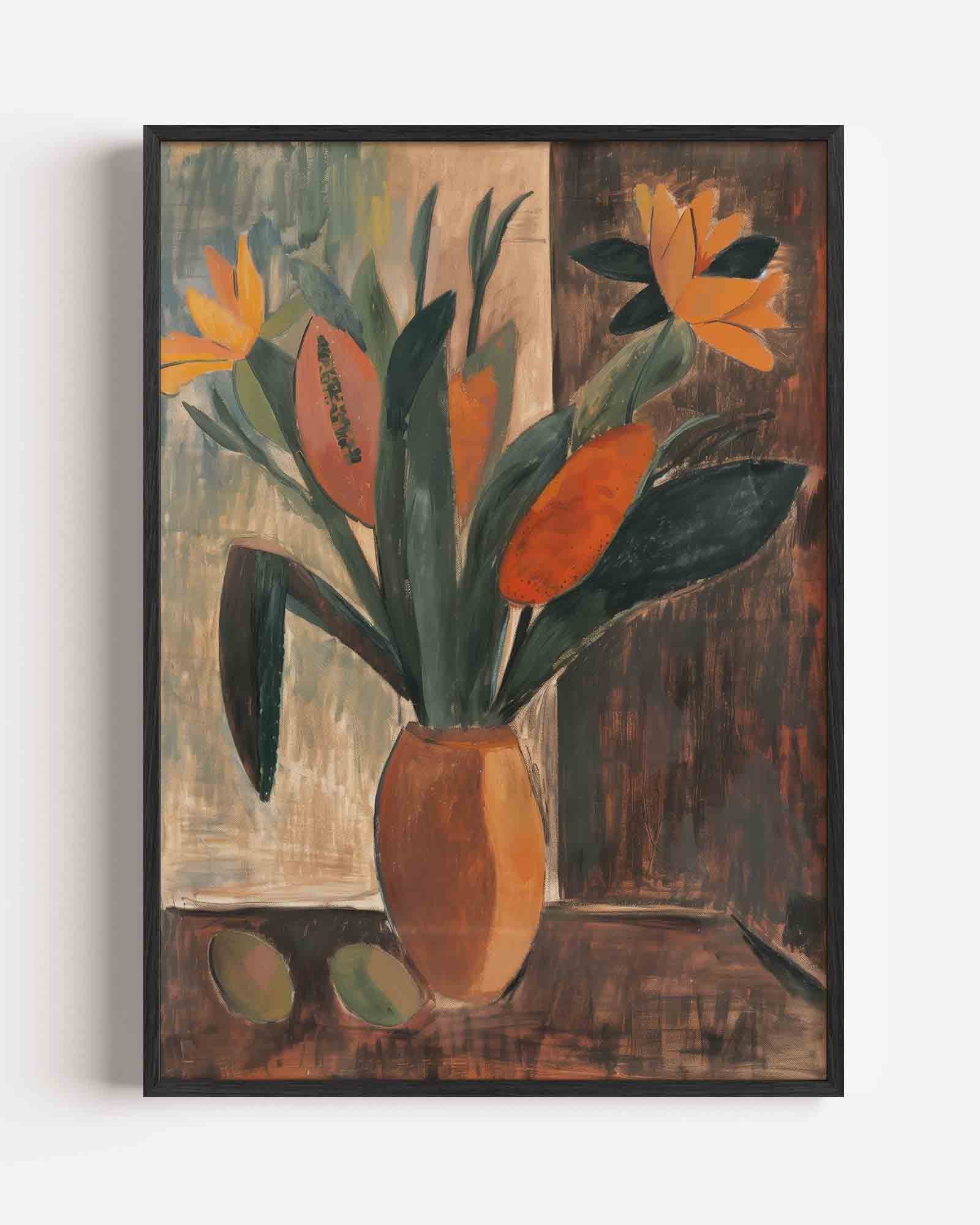 Bloemen in vaas Poster