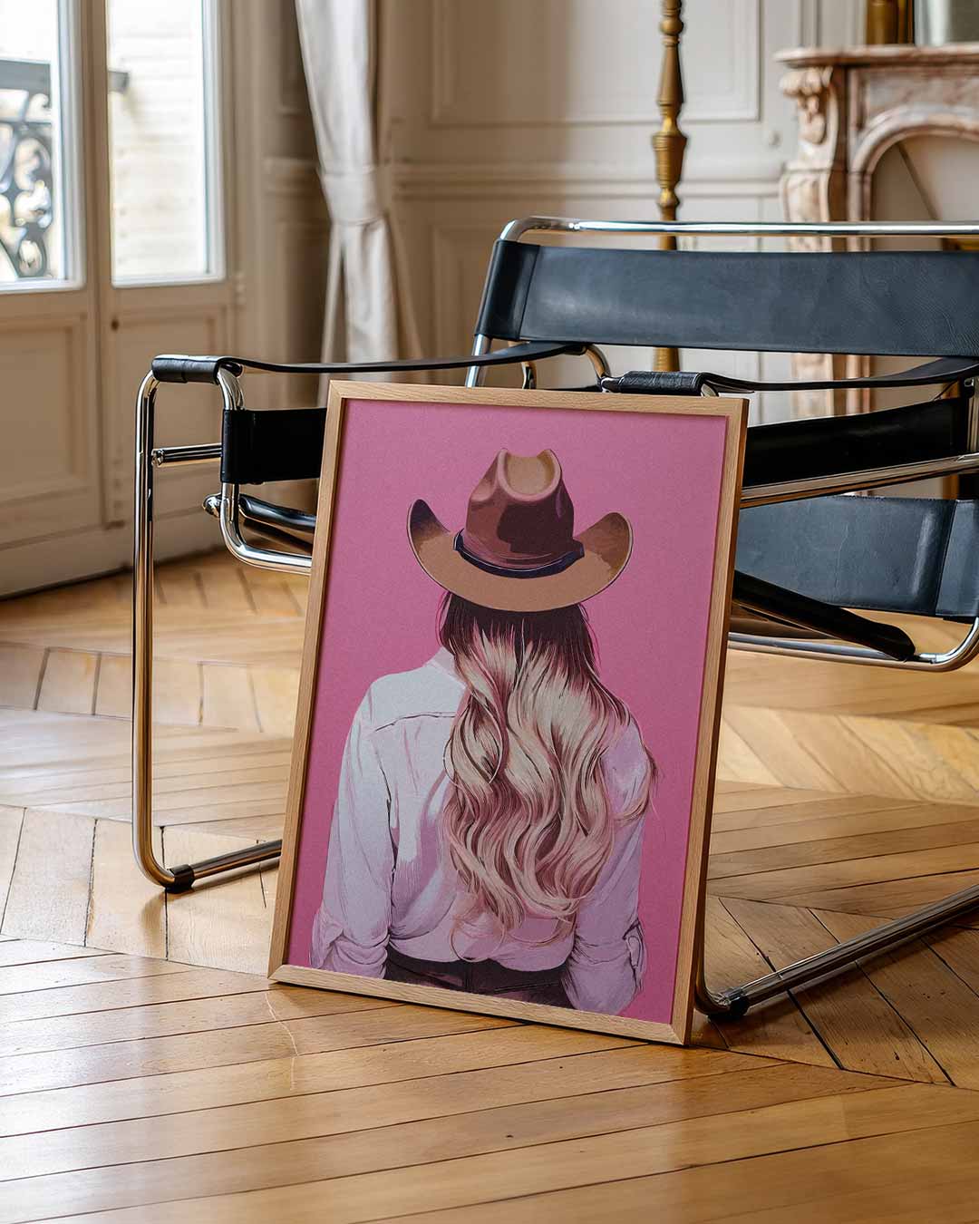 Stijlvolle Cowgirl Poster-WallArtistic