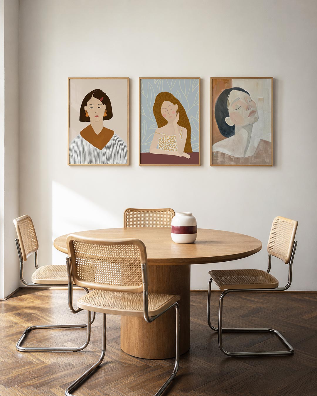 Portret en lijnen Posterset