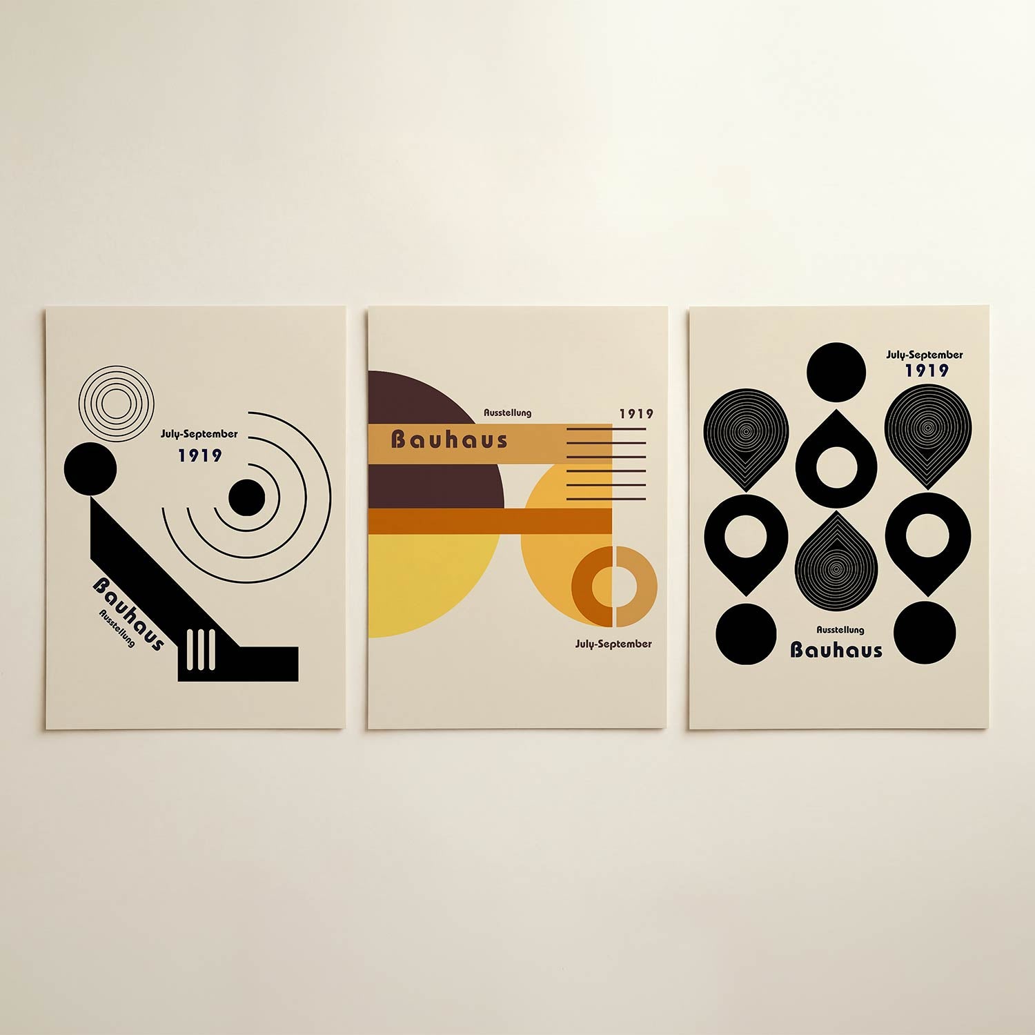 Cirkel en lijnenspel Posterset