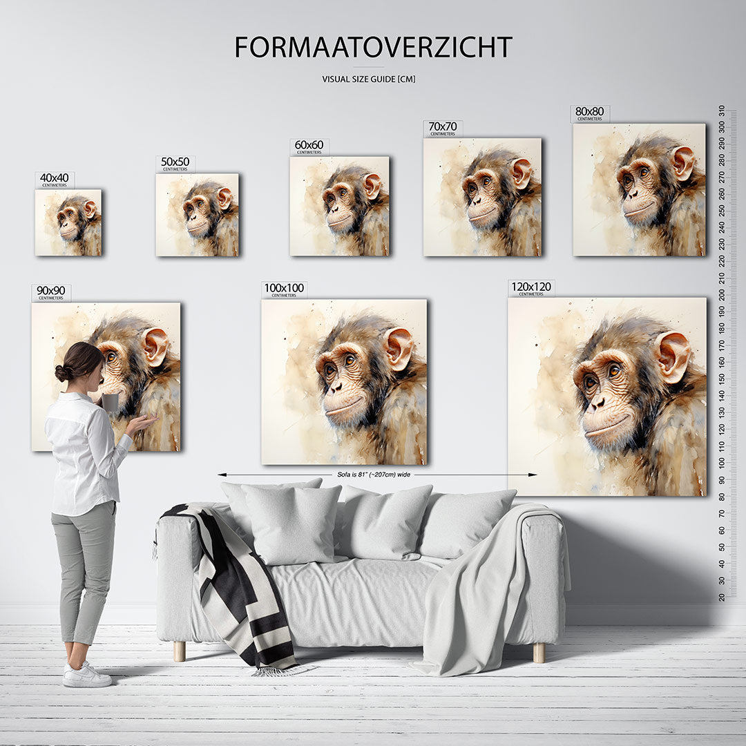 Dromerige aap Kunstwerk