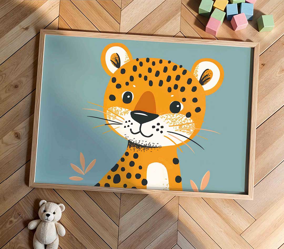 Schattige luipaard Poster