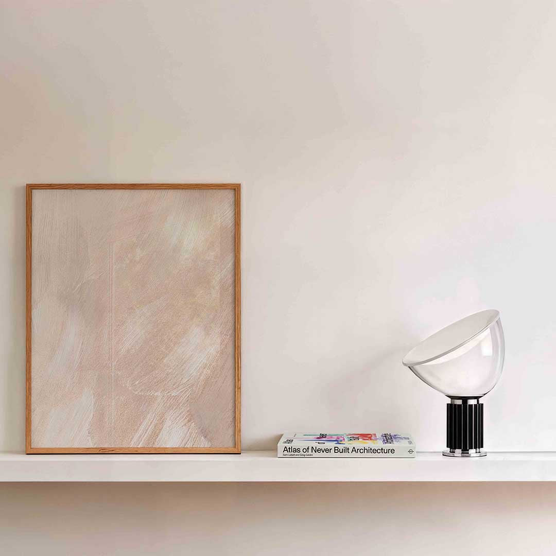 Beige penseelstreken Poster
