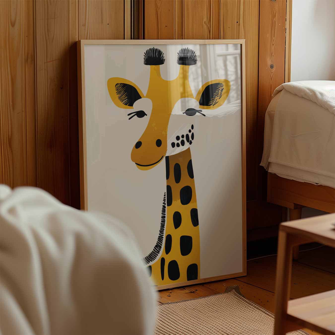 Schattige Giraf Illustratie Poster-WallArtistic