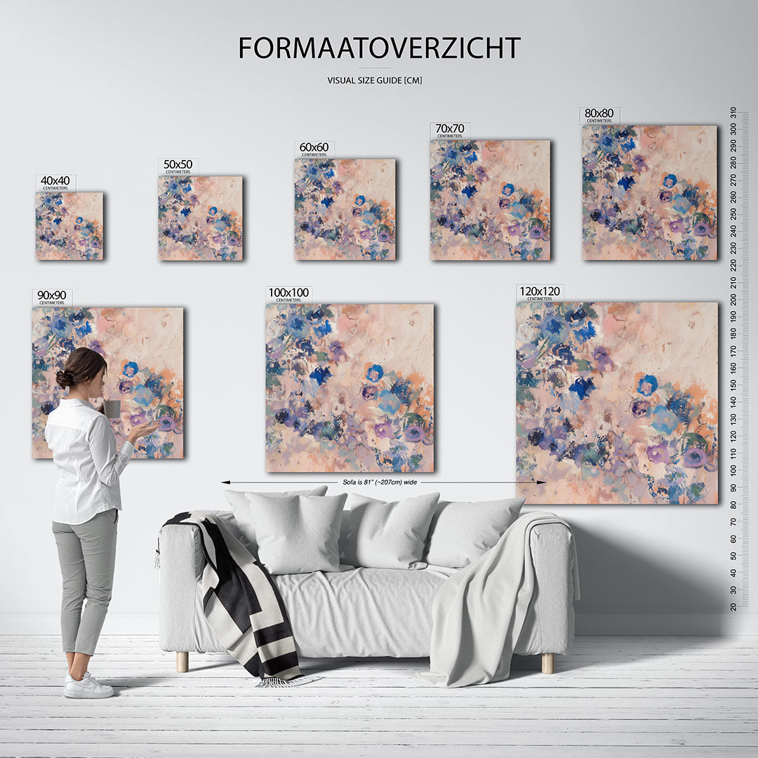 Dromerige kleurenexplosie Kunstwerk