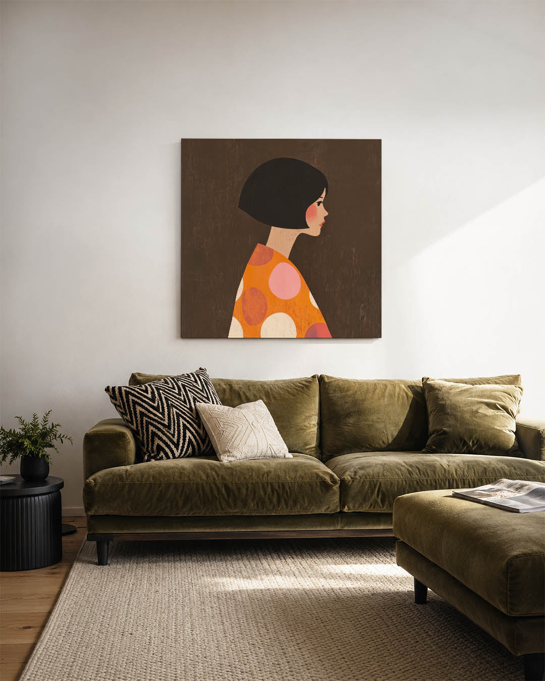 Stijlvolle vrouwenzijde Kunstwerk