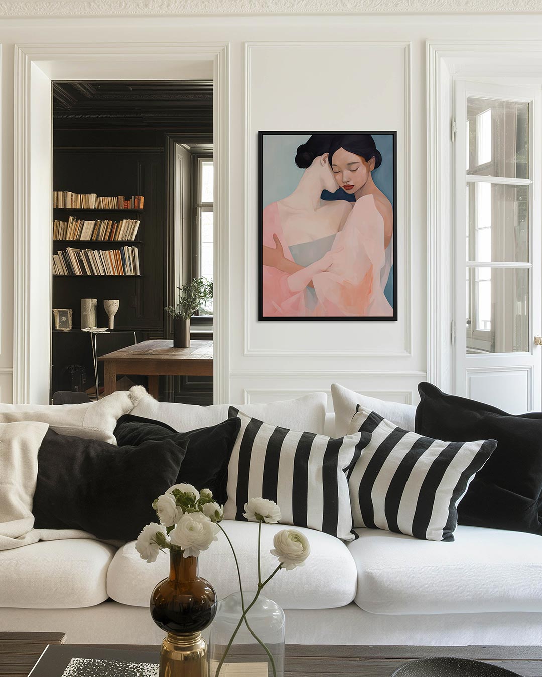 Intieme omhelzing Kunstwerk
