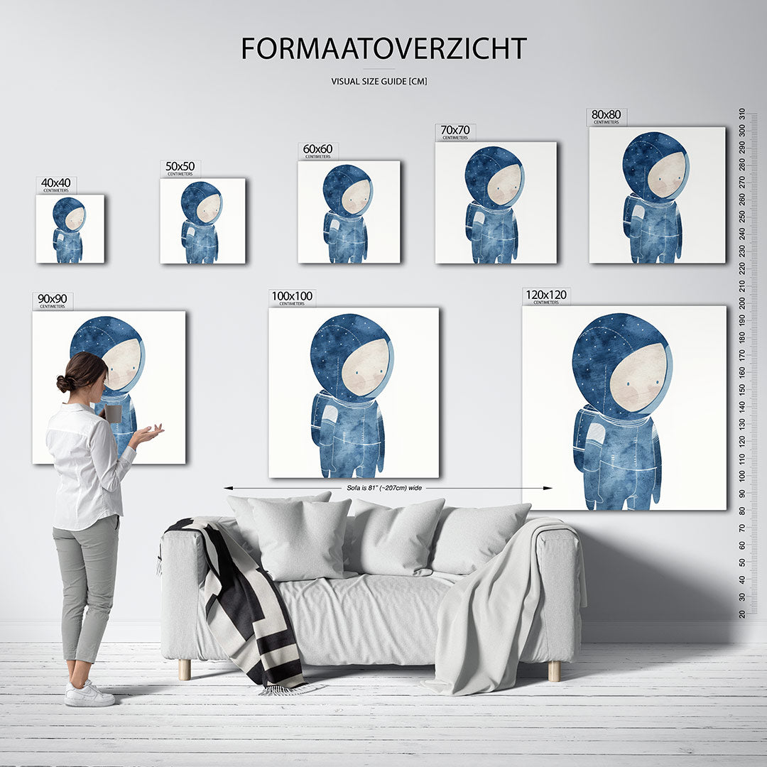 Dromerige ruimtefiguur Kunstwerk