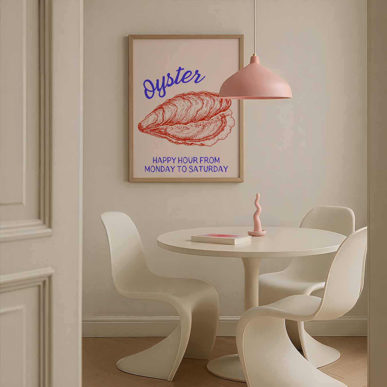 Stijlvolle Oester Happy Hour Poster-WallArtistic