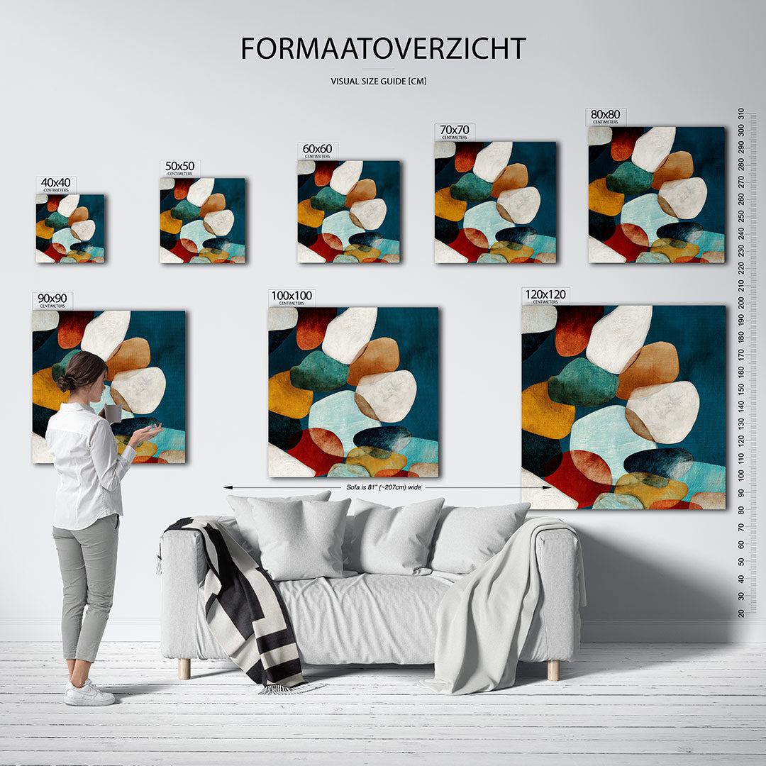 Organische vormen compositie Kunstwerk