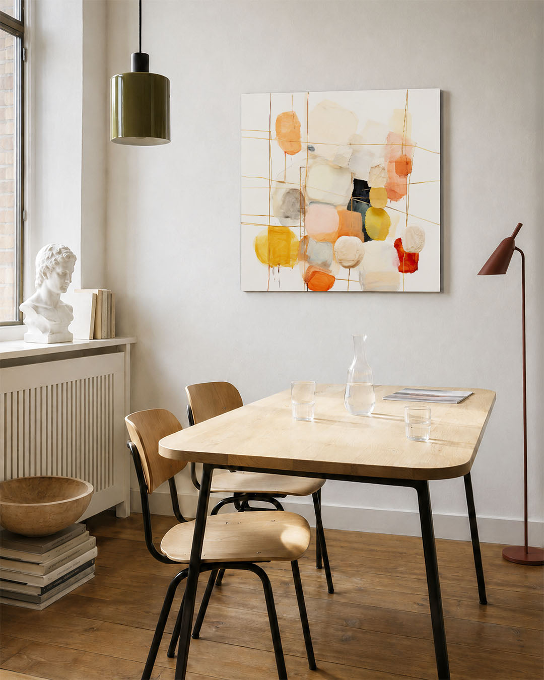 Kleurrijke vormencompositie Kunstwerk