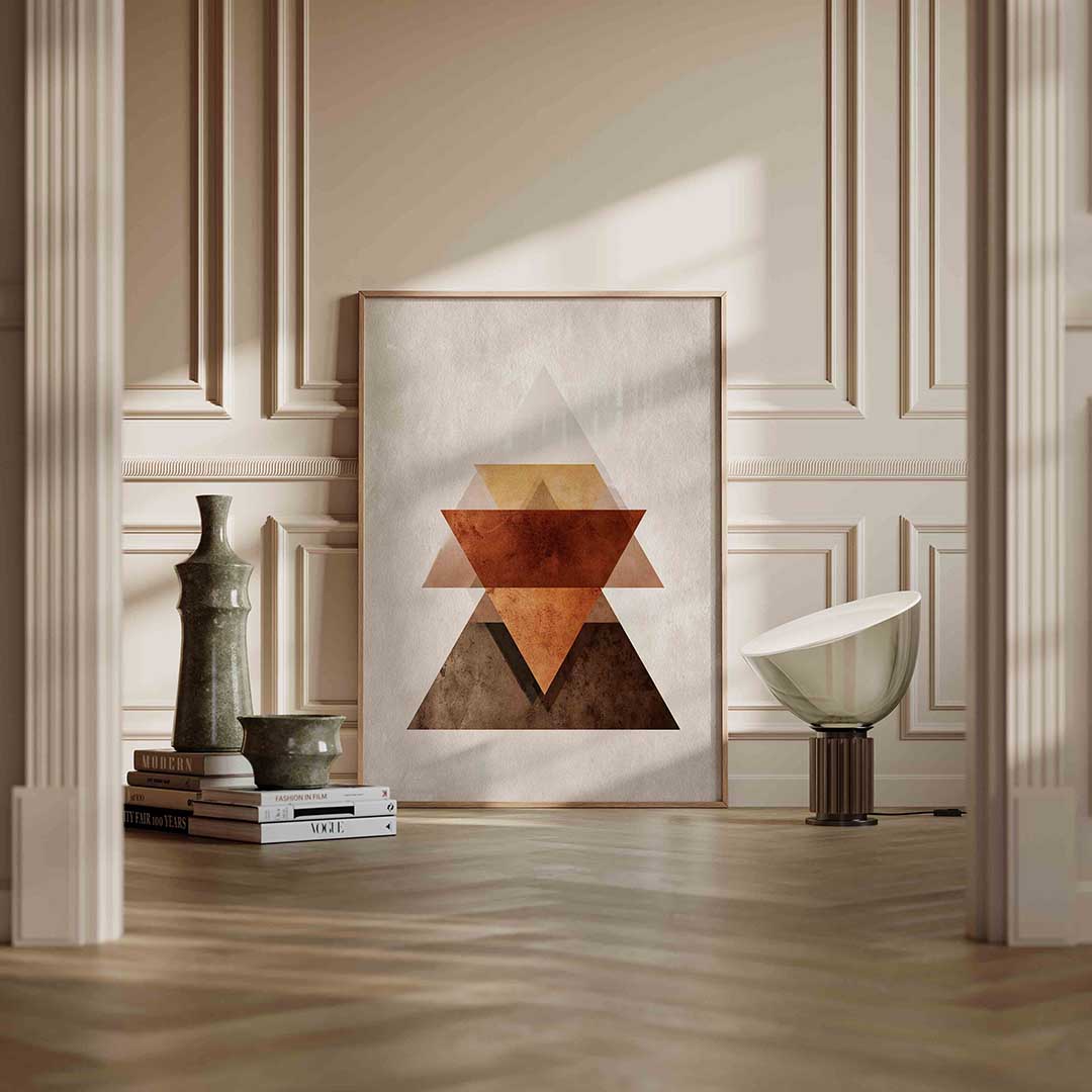 Geometrische driehoeken Poster