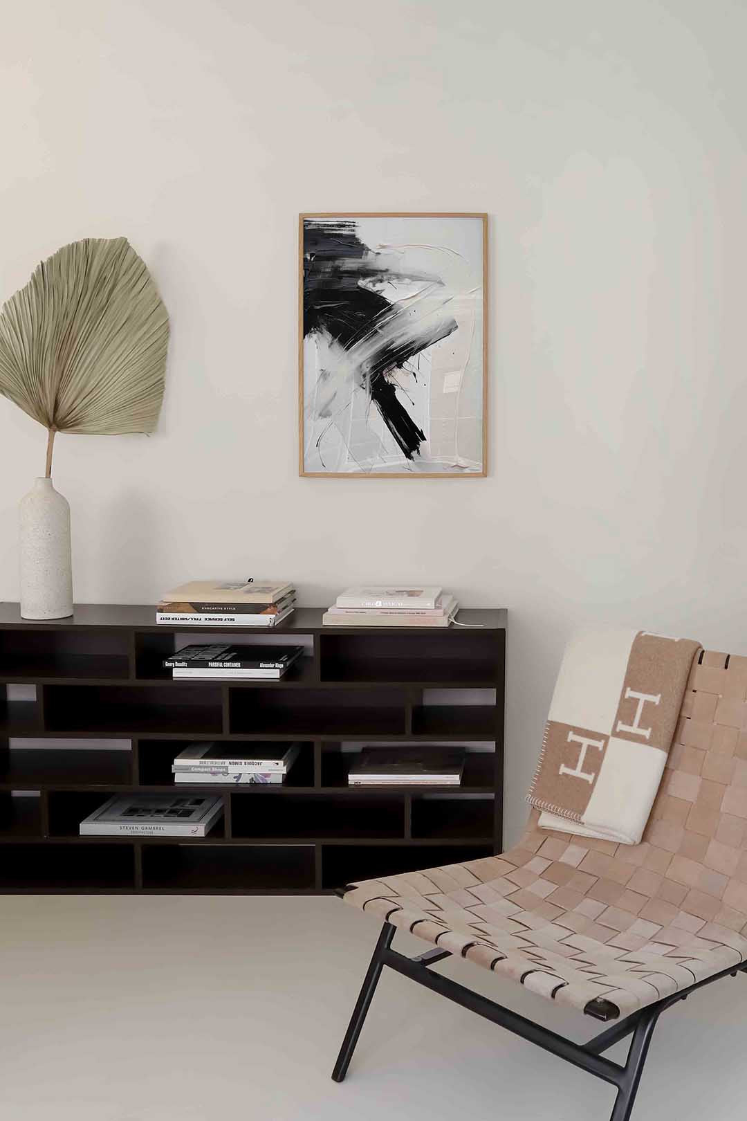 Abstracte zwart wit Poster