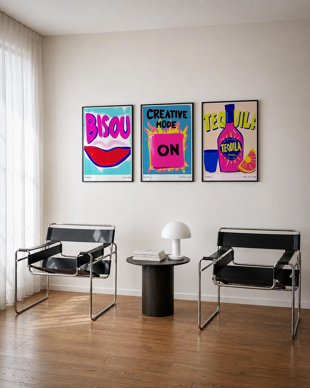 Kleurrijke kus Posterset