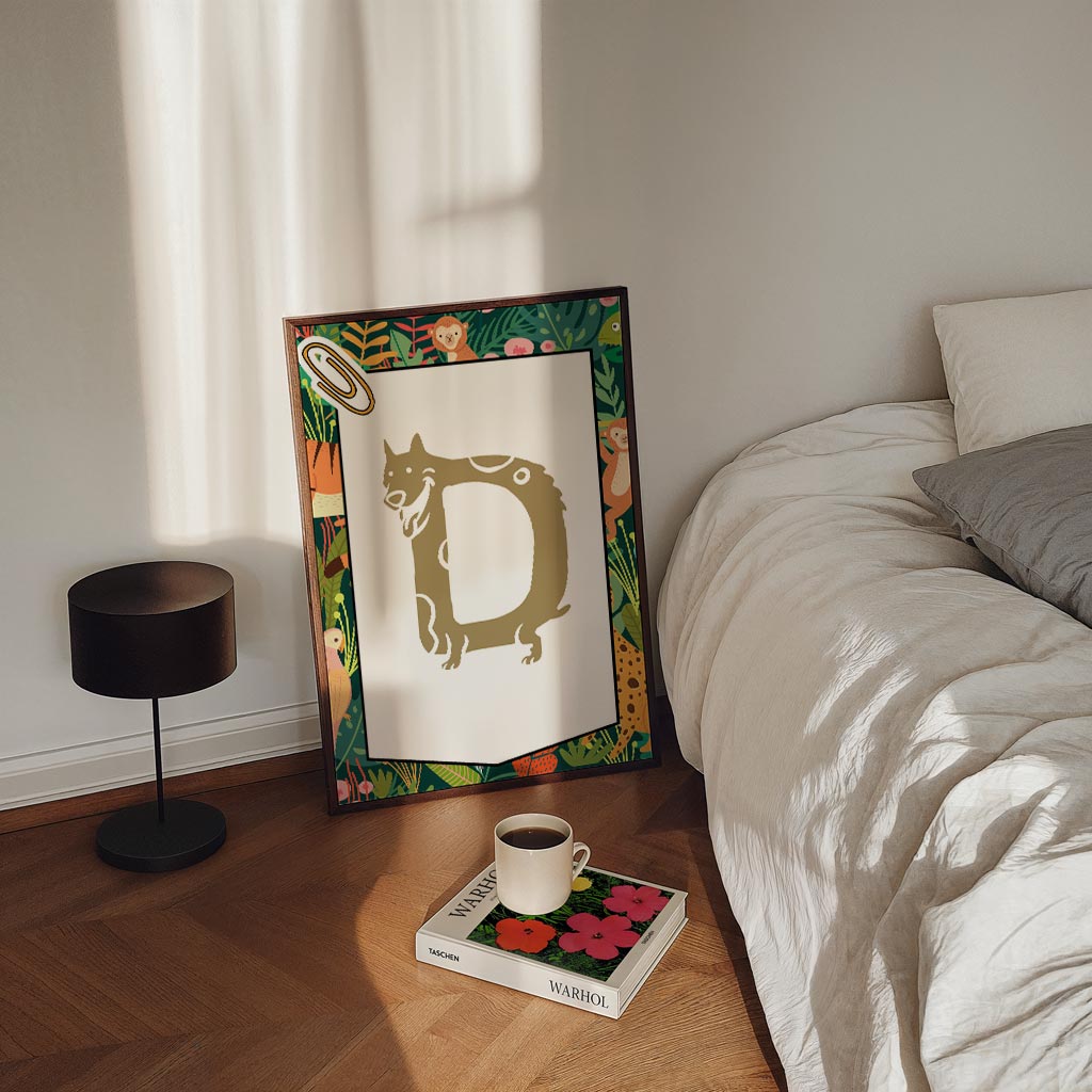 Jungle Dieren Alfabet Poster-WallArtistic