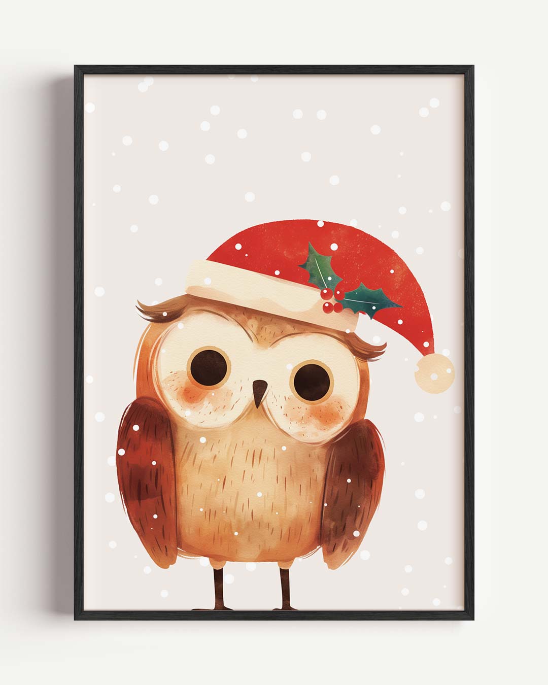 Kerst Uilen Poster-WallArtistic