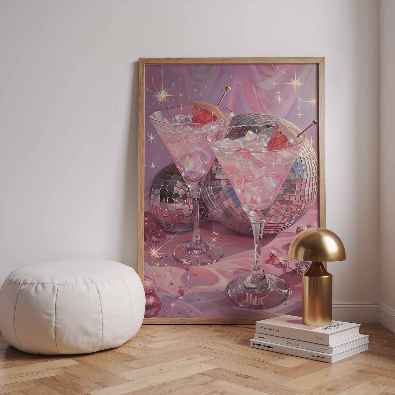 Sprankelende Glamour Cocktailposter-WallArtistic