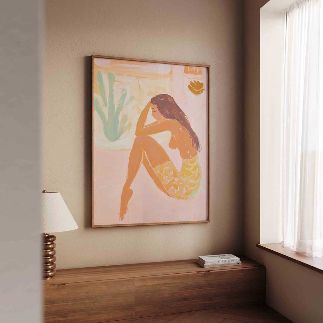 Zittende vrouw Poster