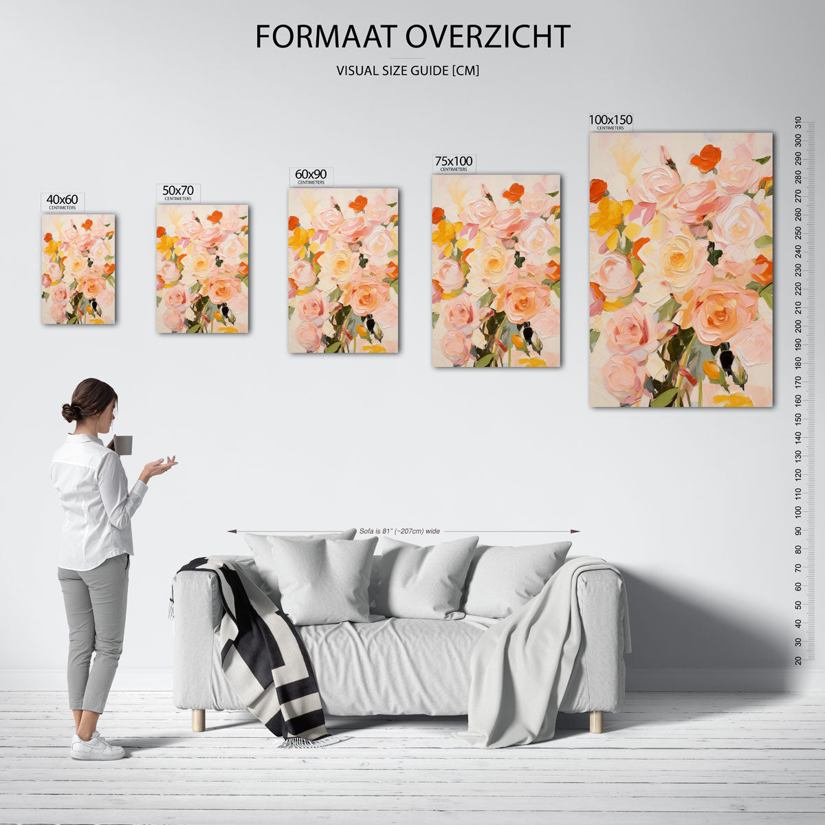 Bloemrijke kleurenpracht Kunstwerk