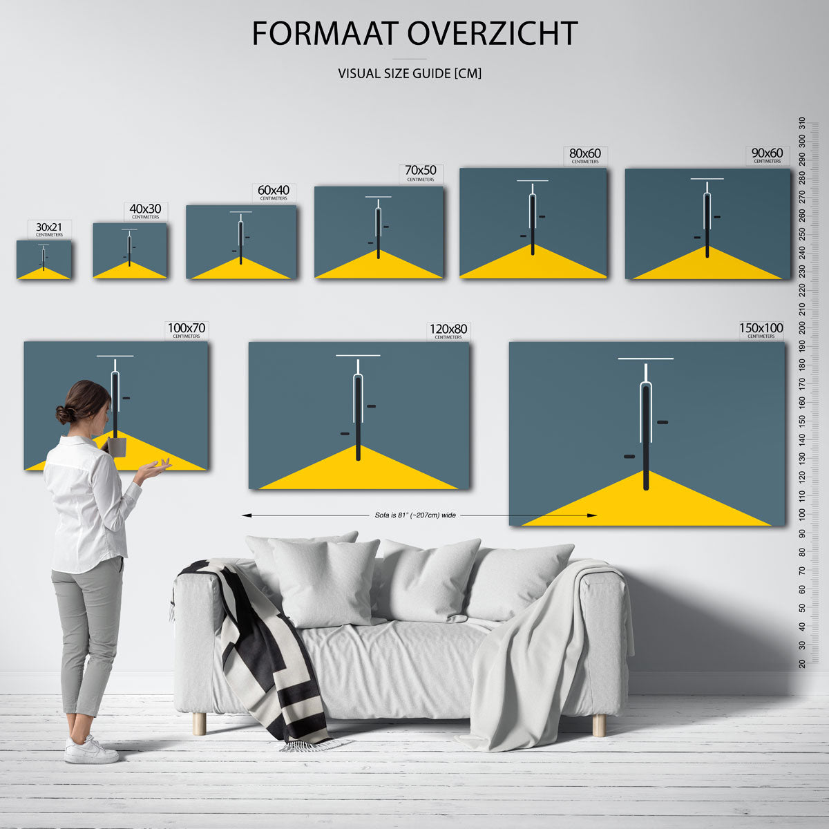 Lijnen en vlakken Poster
