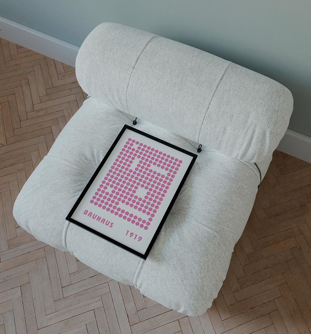 Cirkelpatroon en typografie Poster