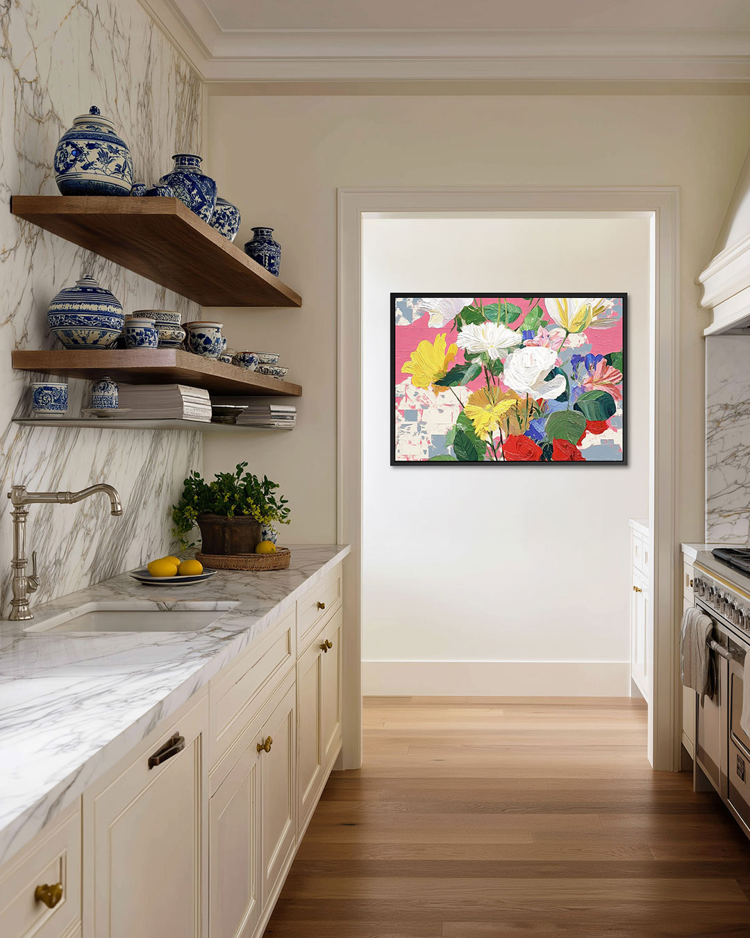 Bloemrijke compositie Kunstwerk