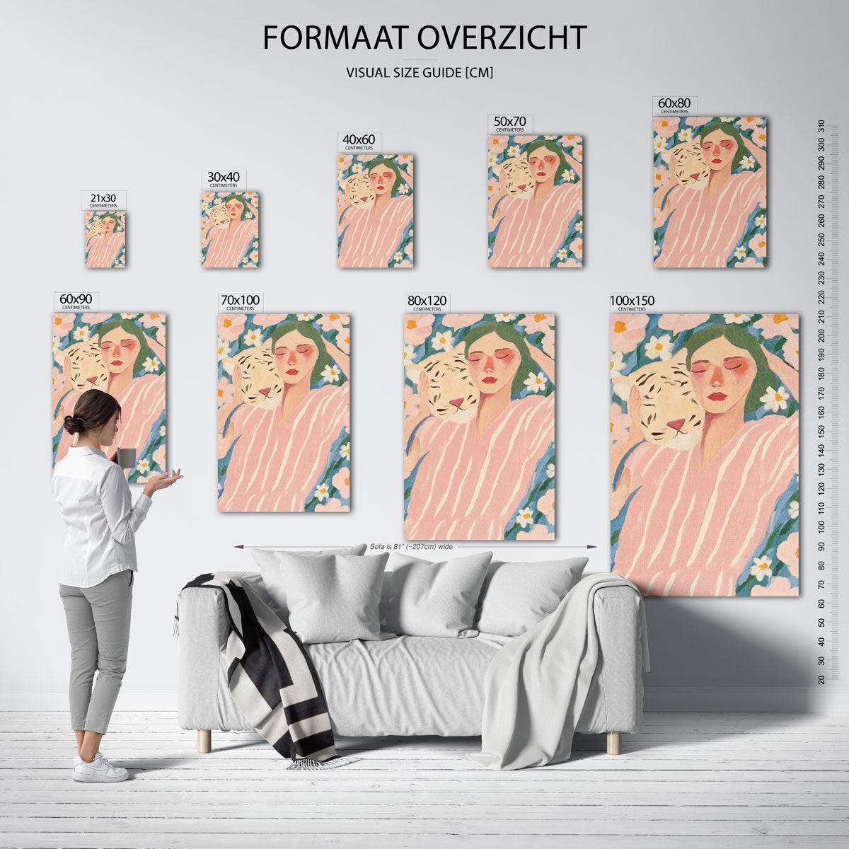 Vrouw met tijger Poster