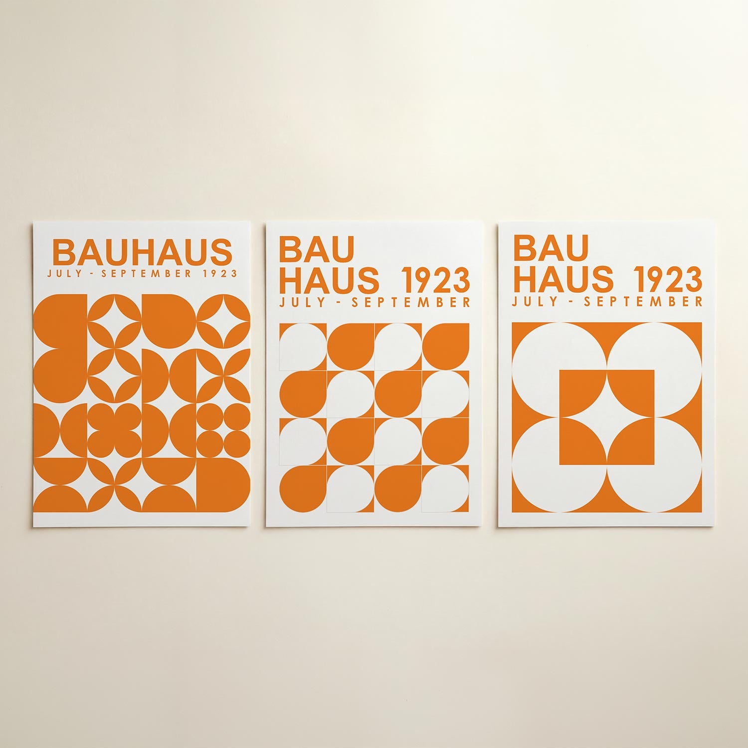 Oranje vormenspel Posterset