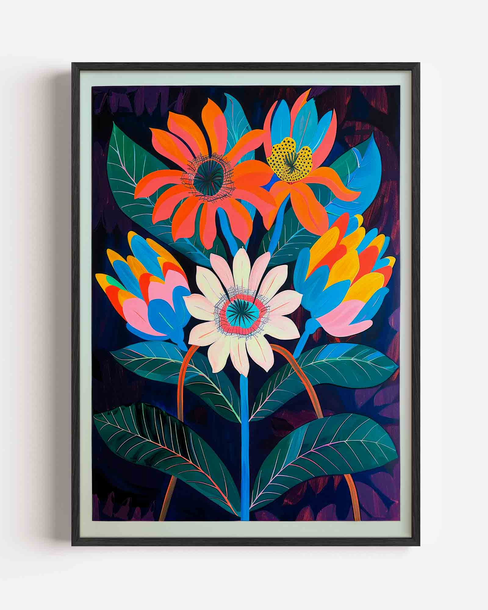Bloemen en bladeren Poster