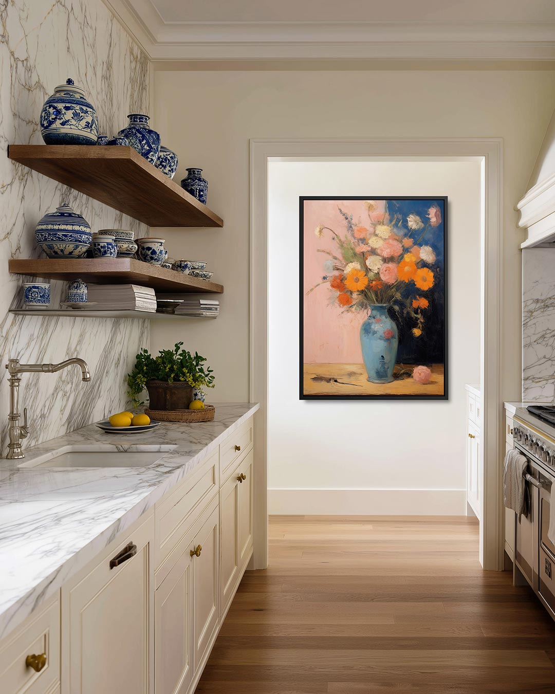 Bloemen in vaas Kunstwerk