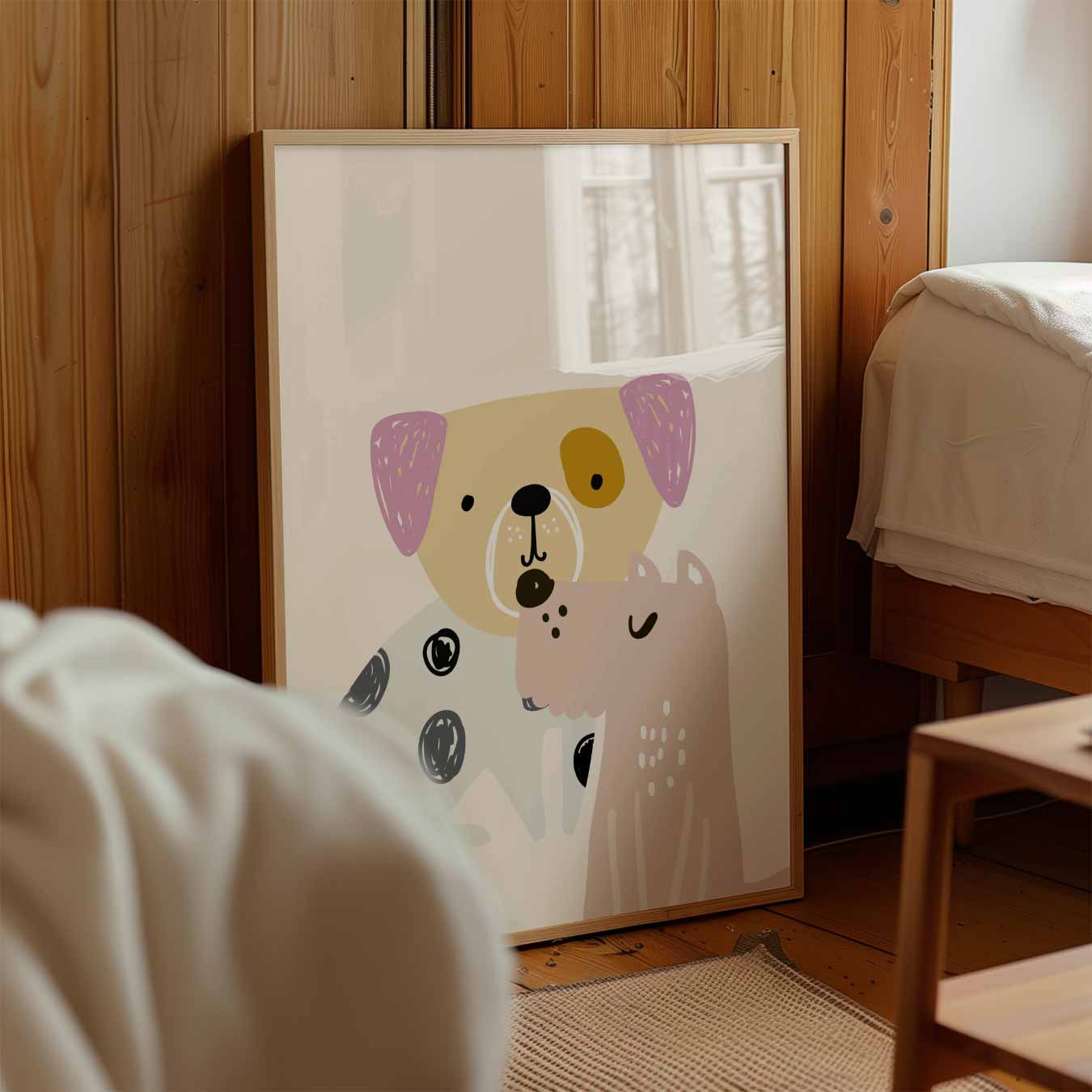 Schattige Honden Vrienden Poster-WallArtistic