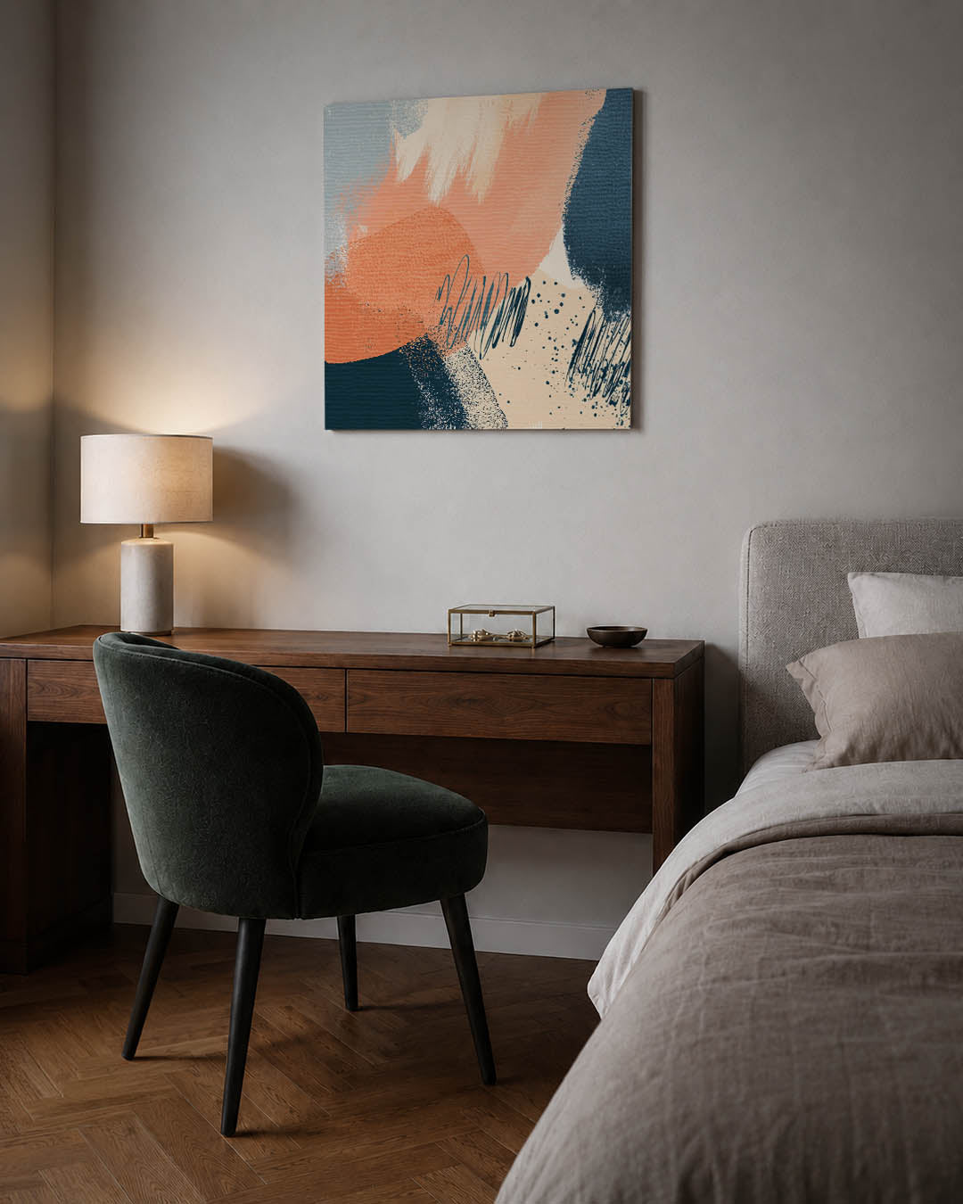 Dynamische kleurencompositie Kunstwerk