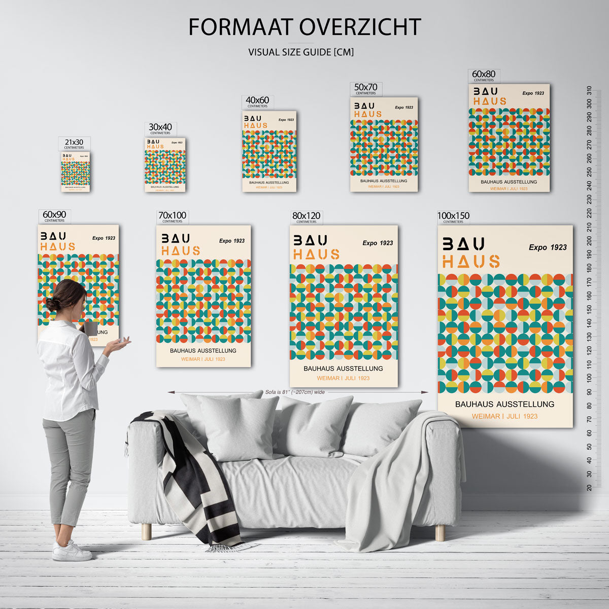 Vormritme en kleur Poster