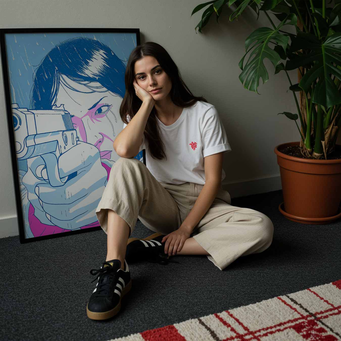 Stoere Vrouw Poster-WallArtistic