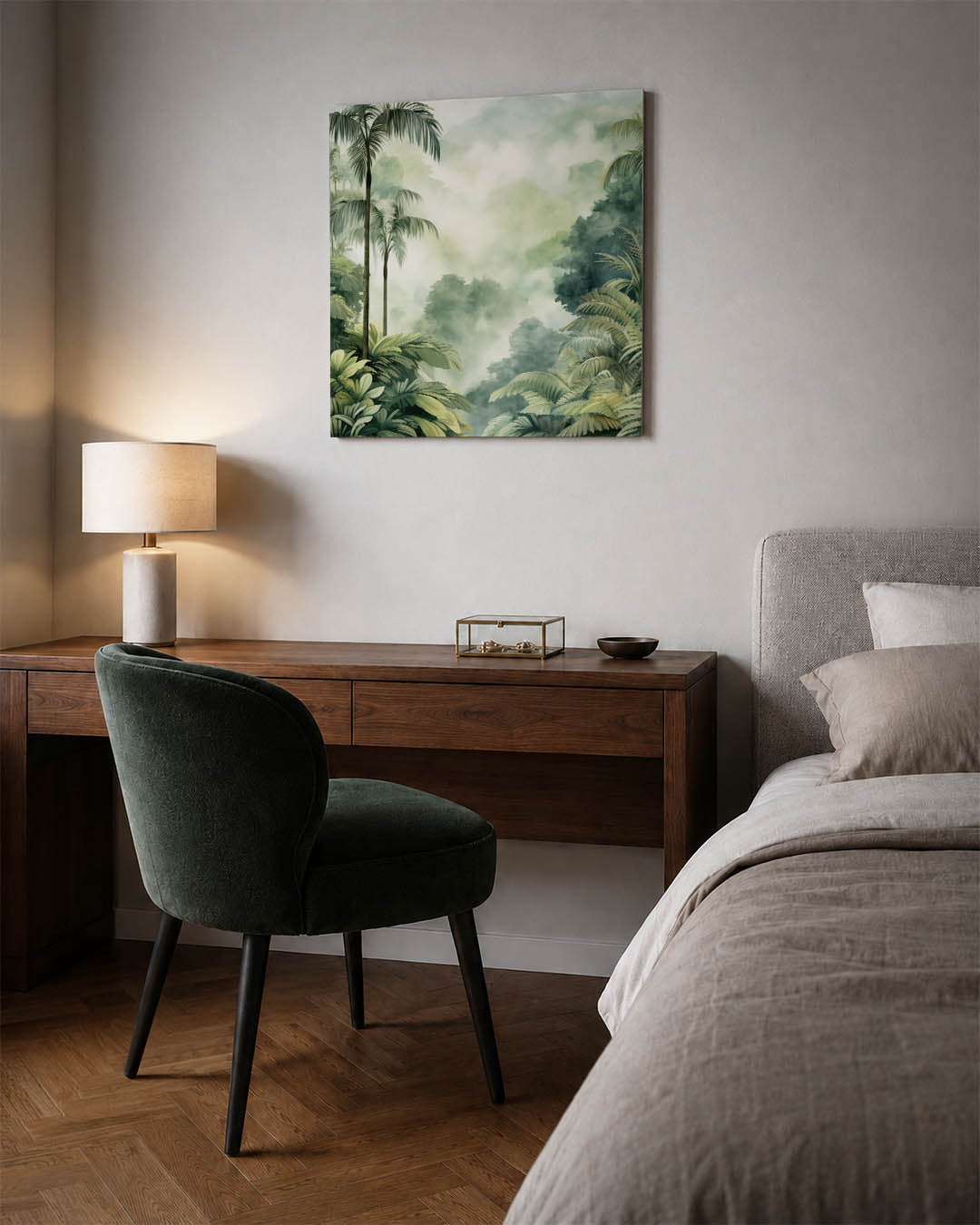 Tropisch boslandschap Kunstwerk